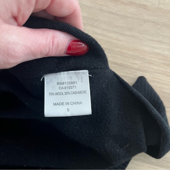 ** Brochure walker Black cashmere wool knit sweater boxy fit S - Picture 10 of 12